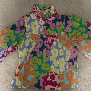Crosby top size L Colorful Floral Blouse